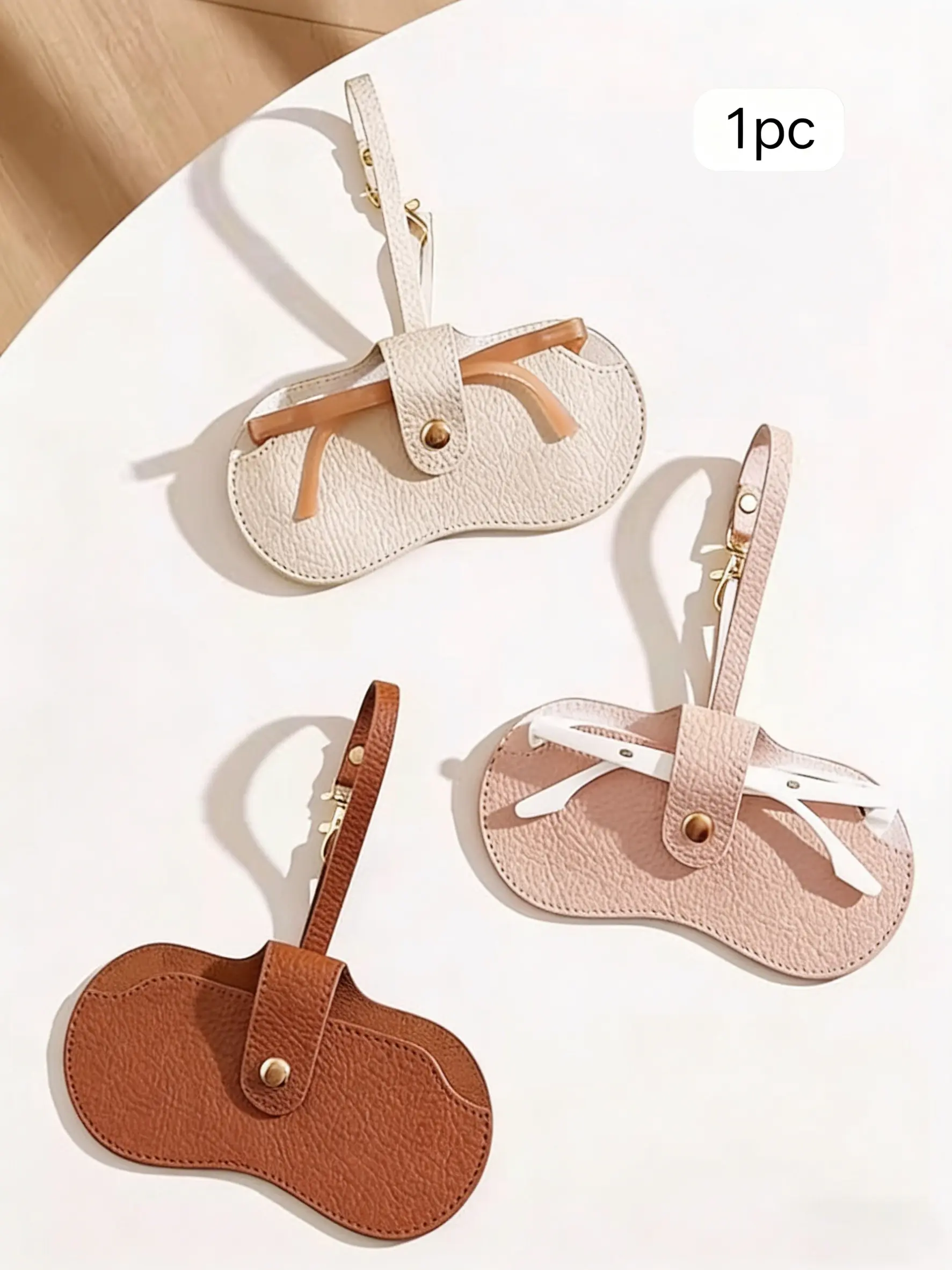 Fashionable Leather Eyeglass Storage Bag, Portable Sunglasses Case, Travel Glasses Box, Summer Beach Accessory, Cute Eyeewear Gift