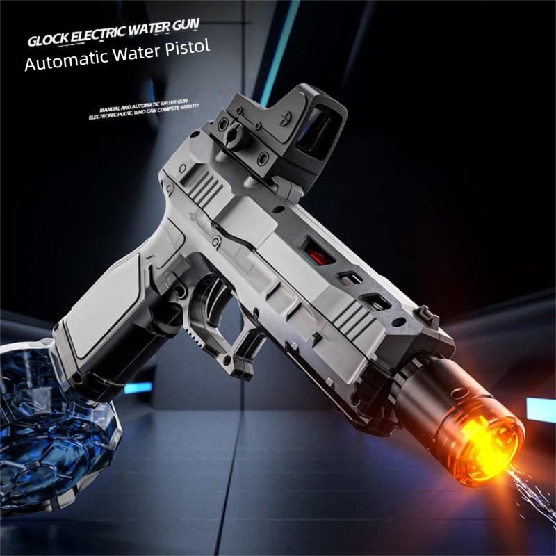 HydroForce-2026 New Arrival Flash P9 Electric Water Blaster, Manual Automatic Integrated Mechanical Linkage High Speed Pulse Water Toy for Children Outdoor Play squirt watergun