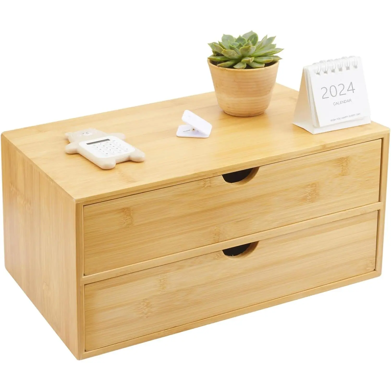 Desk Organizer With Drawers Countertop Drawers Counter Storage Box Corner Desk Organizer for  Office No Assembly Required (2 Drawers)