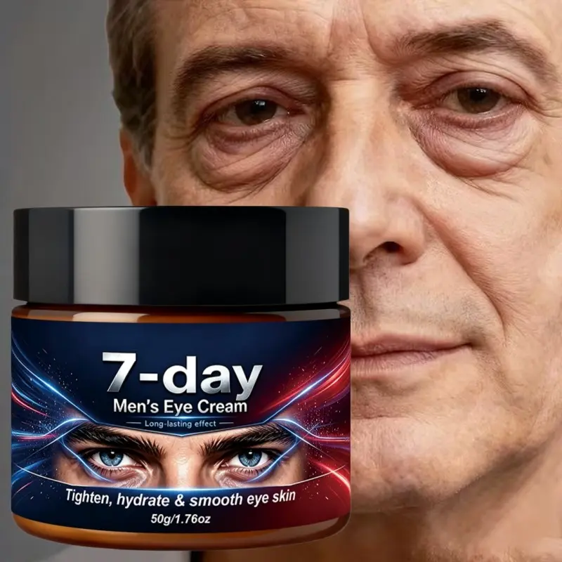 Men's 7‑Day Eye Cream, Hydrating Eye Skin Care, Smooth Fine Lines, Reduce Puffy Eyes, Moisturize & Brighten Under‑Eye Area, Improve Dull Eye Skin, Nourishing Daily Eye Moisturizer For Men