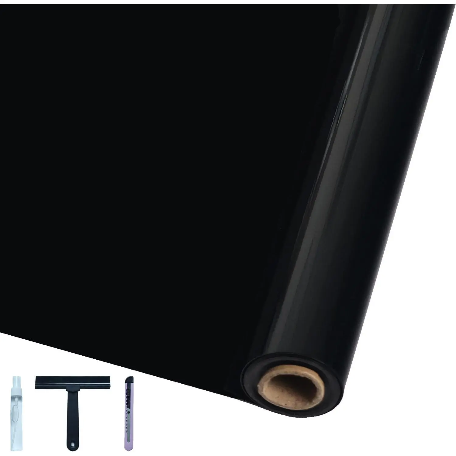 Blackout Window Film Sun Blocking, Static Cling  Light Blocking Window Tint for , No Glue Removable  Cover for Daytime Sleep, 17.5 x 78.7 in