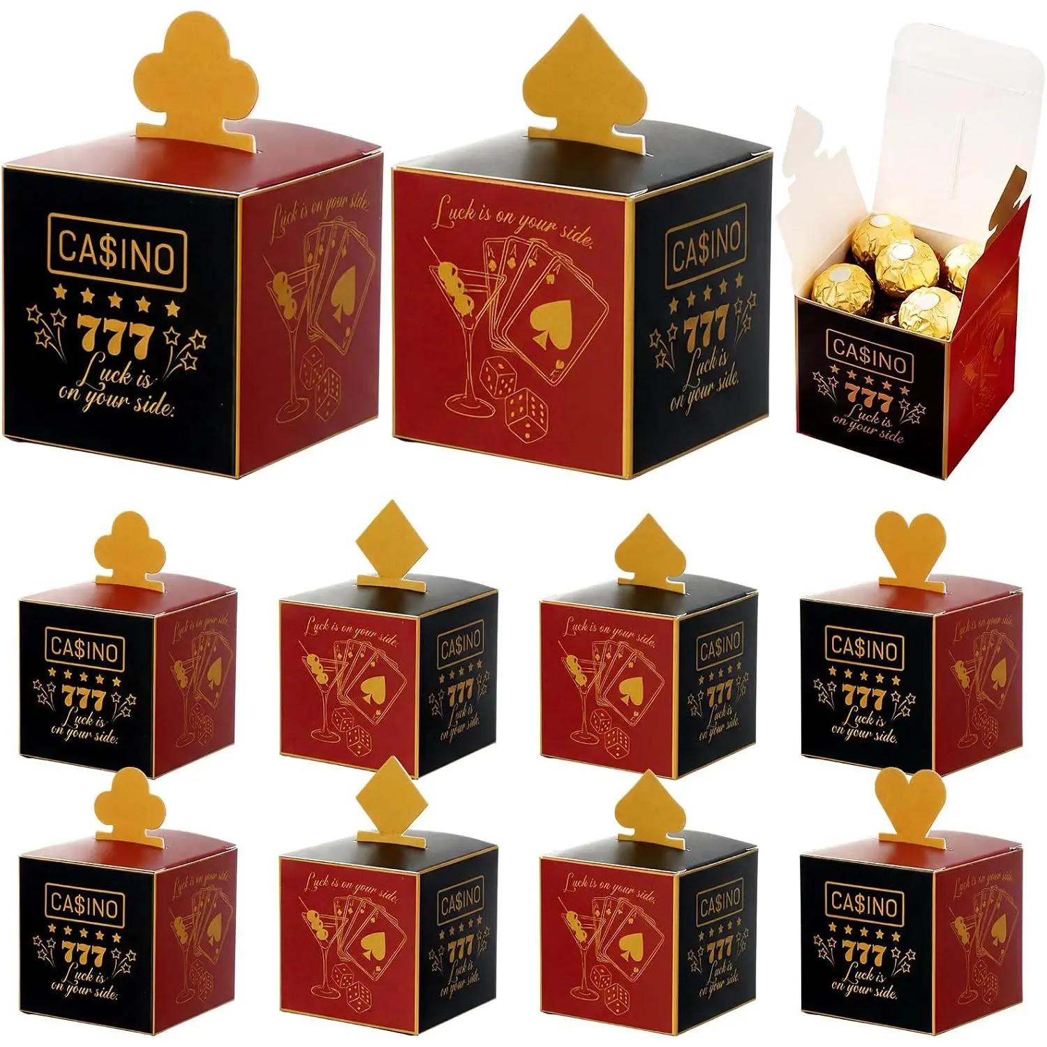 24 count  Party  Boxes Favor  Night Decorations Goodie Boxes Lucky   Theme  Box for Las Vegas Night Birthday Party Table Decor Wedding  Shower Supplies