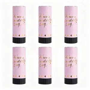 Confetti Cannon Set, 6-Piece Compressed Air Party Launcher, Includes Gold Foil and Biodegradable Paper Rings, Perfect for Weddings, Birthdays, Graduations