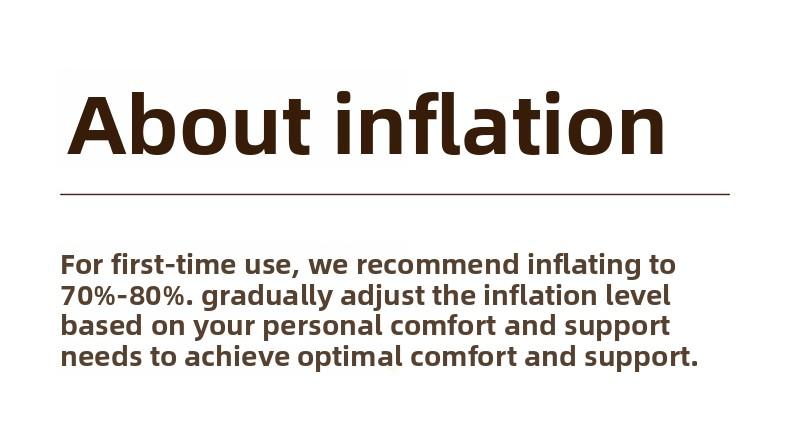 TPU Inflatable Lumbar Neck Pillow Portable Foldable Press Type for Travel Office Car