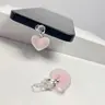 Cute Heart Shaped Phone Charging Port Dust Plug, 2pcs Decorative Phone Pendant, Phone Accessories for iPhone & Type-C, Phone Decoration, Phone Ornament, Cutie Phone Charm, Cell Phone Charm