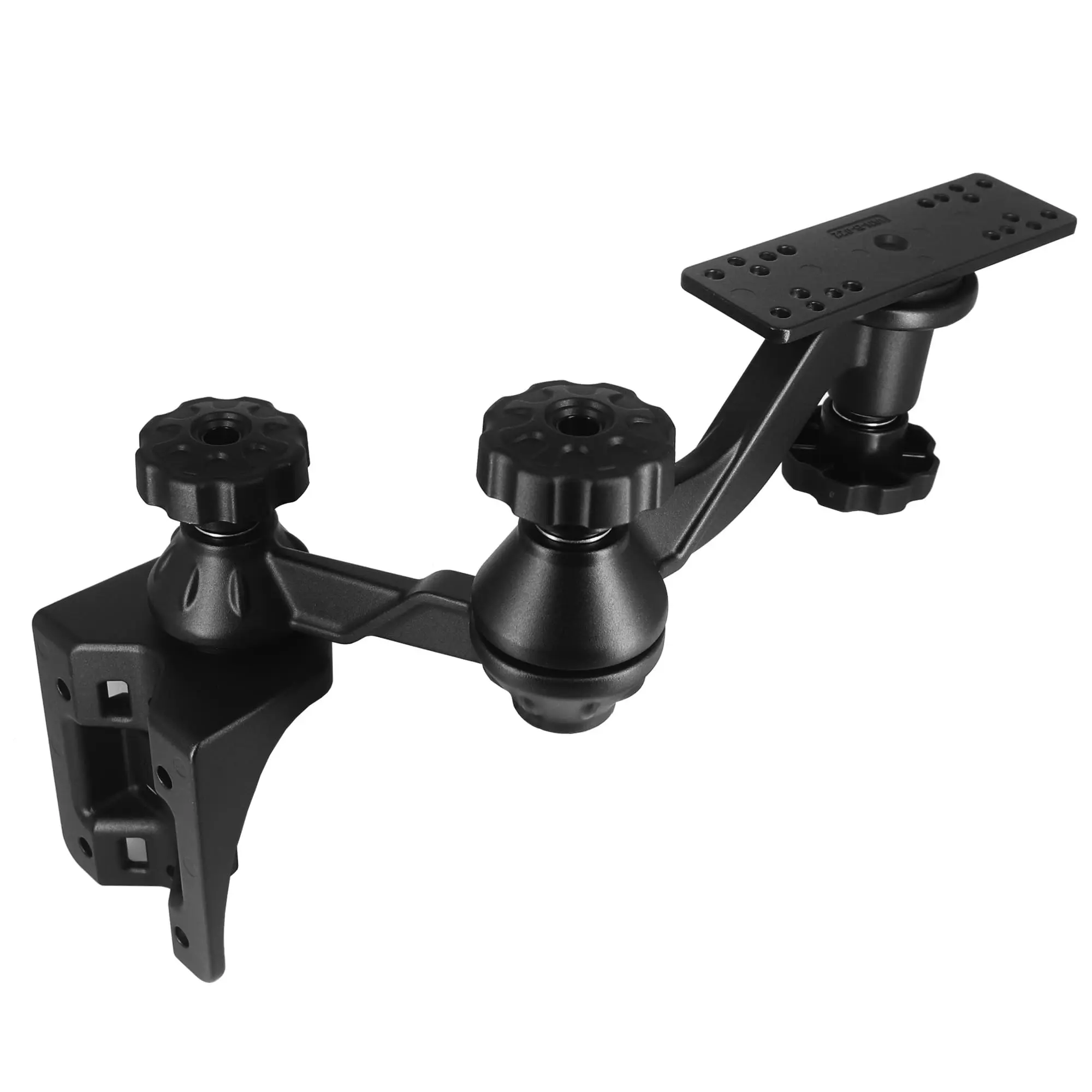 WINDFRD Aluminum Marine Fish Finder Mount with Reinforced Dual-Section Adjustable Arm