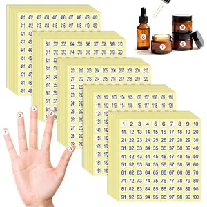 5000 count Round Small Number Stickers 1-500 - 10 Sets Consecutive Self-Adhesive Labels, 0.4 Inch Small Number  for Inventory Storage Organizing Boxes Indoor Outdoor Use
