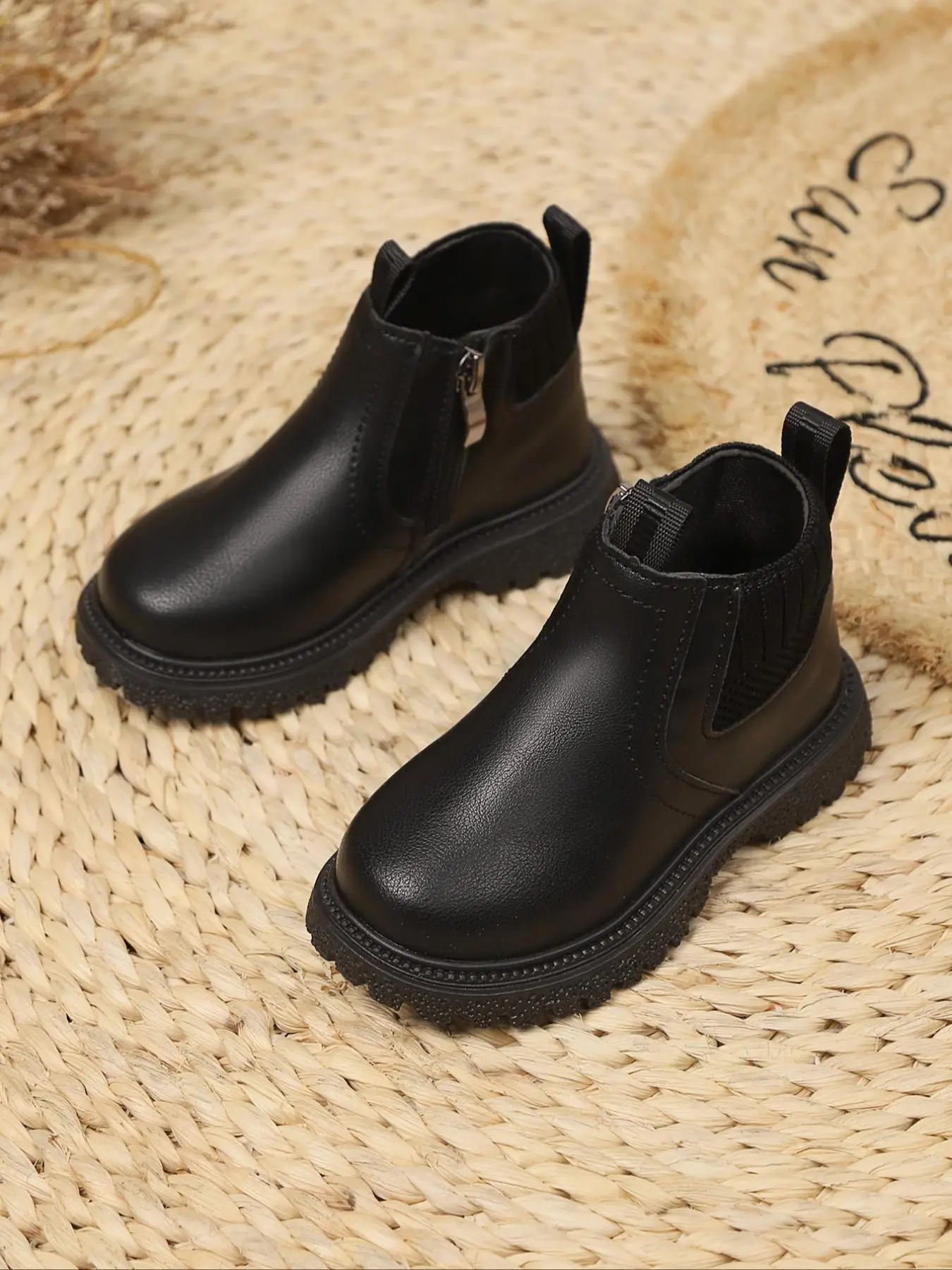 Fashionable Zipper Design Boots, Casual Comfortable Boots for Daily Wear, Trendy All-match Boots for Girls