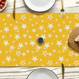 Table Runner, 13.3x108 Inches Golden Disposable  Table Runners Glitter Frosted  Golden Centerpieces for Wedding Anniversary Birthday Party Table Decorations (2, )