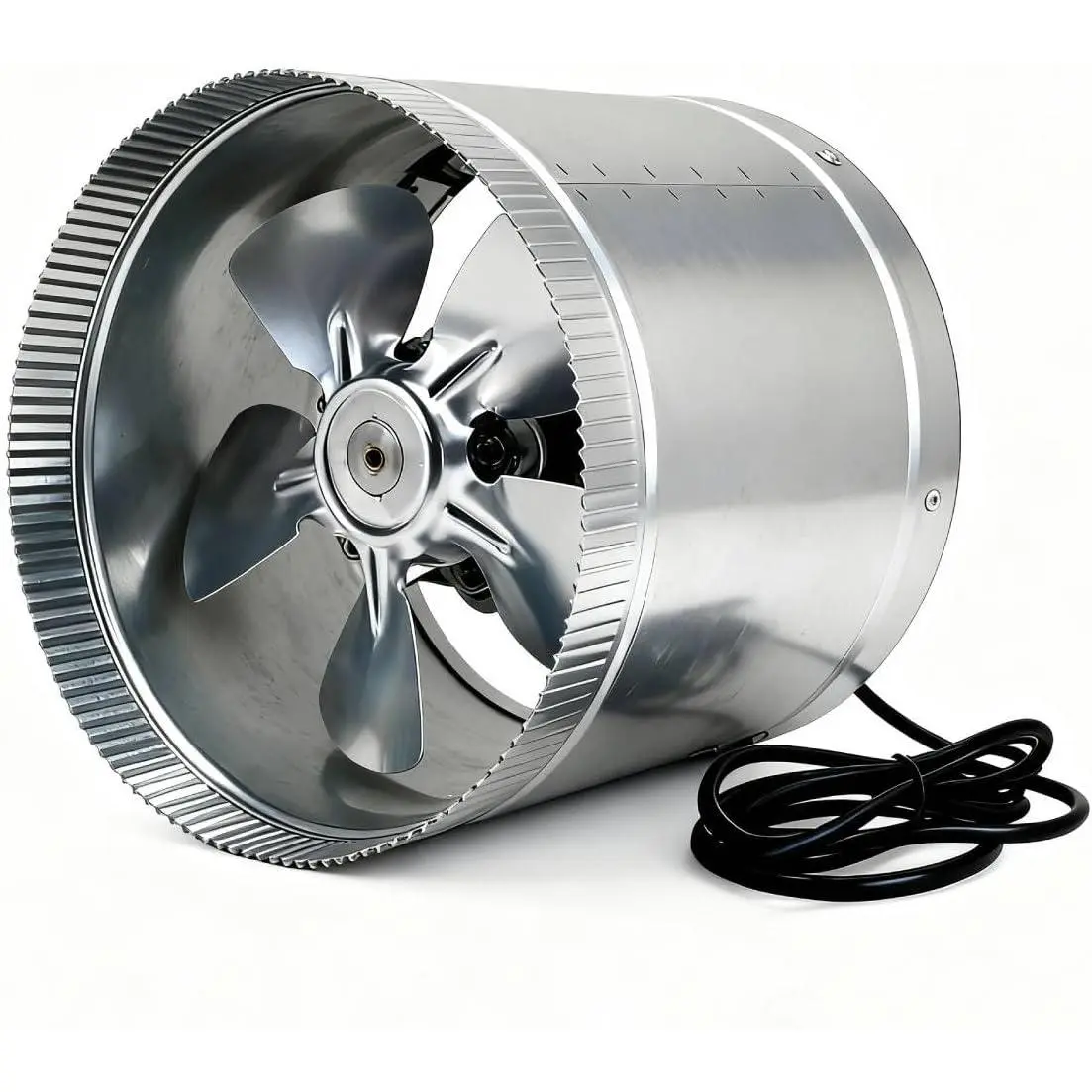 10-Inch Synthetic Inline Booster Duct Fan, 1170 CFM Flow HVAC Ventilation Exhaust Fan with Low Noise for Basements, Bathrooms, 1170Cfm Flow