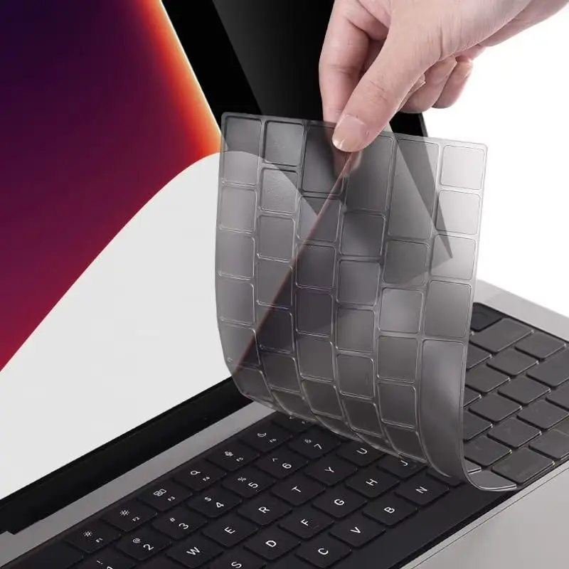 suitable for MacBook Air 15-inch/Air 13.6-inch (M5 M4 M3 M2), Pro 14-inch Pro 16-inch (2026-2021 models), Macbook Accessories - Ultra-thin soft TPU black scratch & wear resistant keyboard film (models A3434 A3113 A3114)