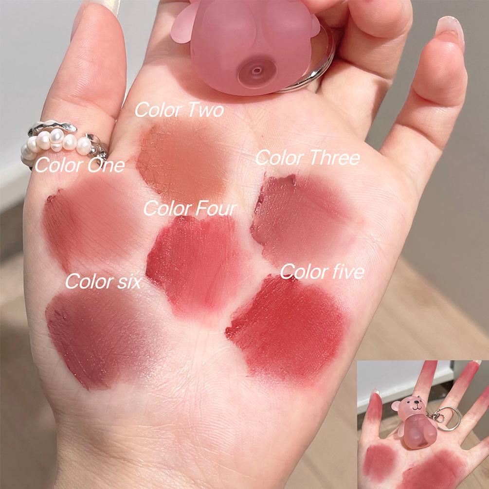 Cute Bear Design Matte Lipstick Set, 3 Counts/set Easy Coloring Lip Glaze Stick, Moisturizing Lip Gloss, Lip Makeup Accessories, Daily Makeup, Makeup Products, Lip Tint