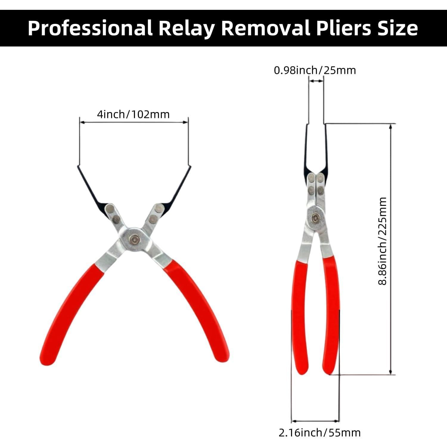 Relay Puller Pliers, Fuse Puller Pliers, Automotive Tools Relay Clamp Puller Fuse Puller,    Terminal Wiper Remover Pliers - (4 Pack)