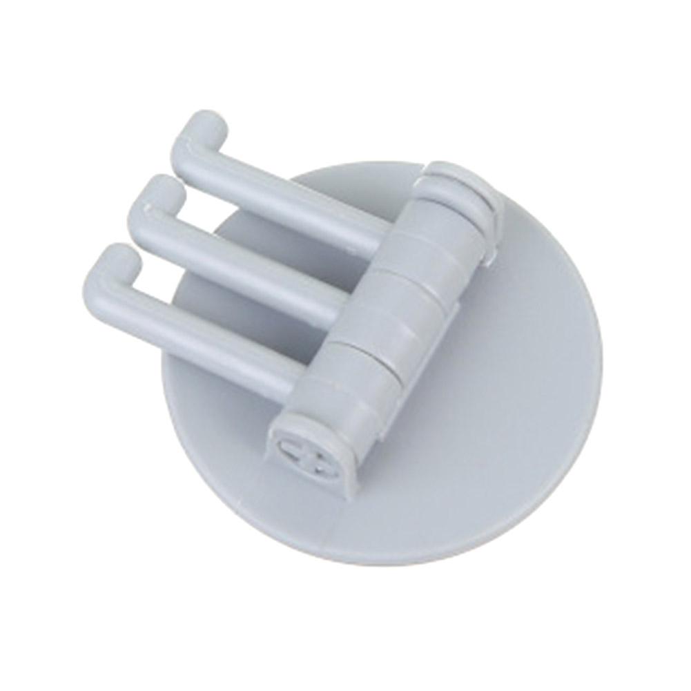 3-Branch Traceless Hanging Hook - Multifunctional Rotary Hook for Kitchen & Bathroom Walls - Punch-Free Installation!