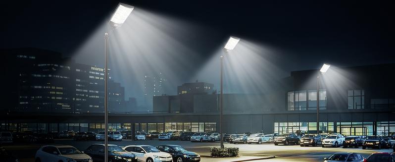 1/2/4 Packs Solar Street Lights Outdoor, Motion Sensor Solar Lights, 6500K LED Street Light Dusk to Dawn Waterproof, Commercial Parking Lot Lighting with Remote