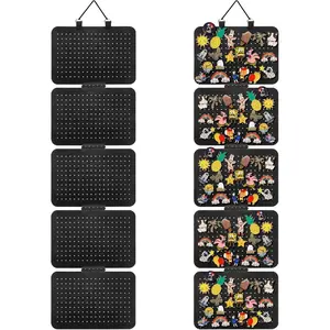 Hanging Enamel Lapel Pin Organizer with 5 Loose-leaf Board Pieces, Removable Hanging Brooch Pin Storage Display Pages, Enamel Pin Display Panels for at Least 210 Pins (Removable)Gift.