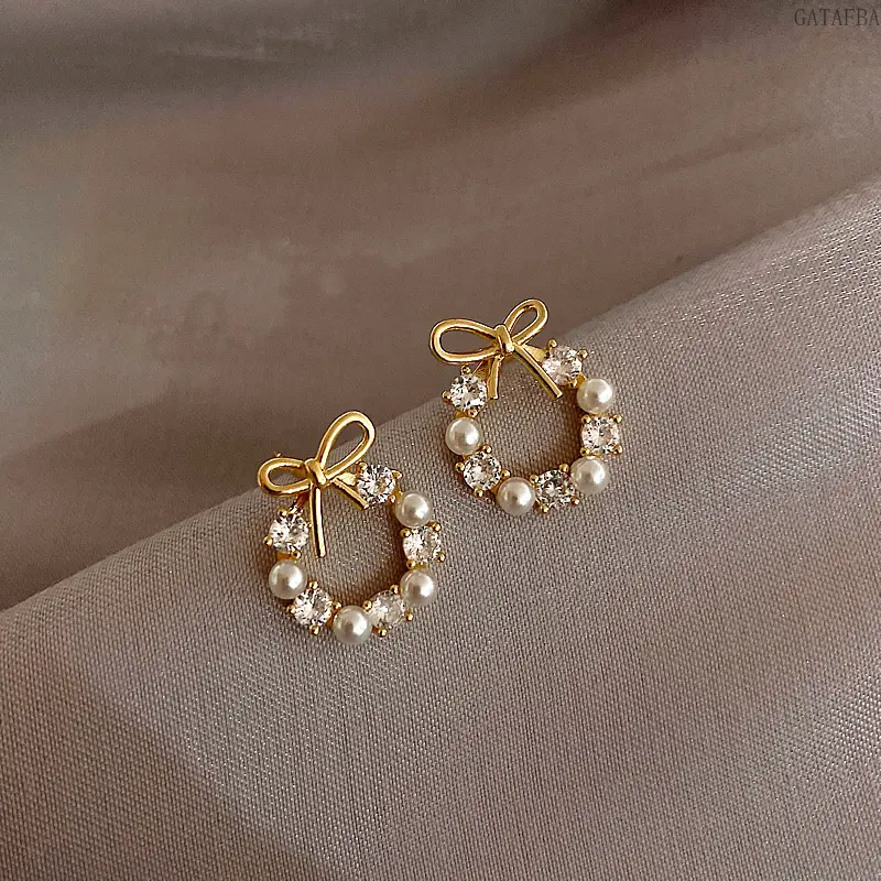2026 New Dainty Bow Earrings for Women, Versatile Elegant Stud Ear Jewelry for Daily Styling