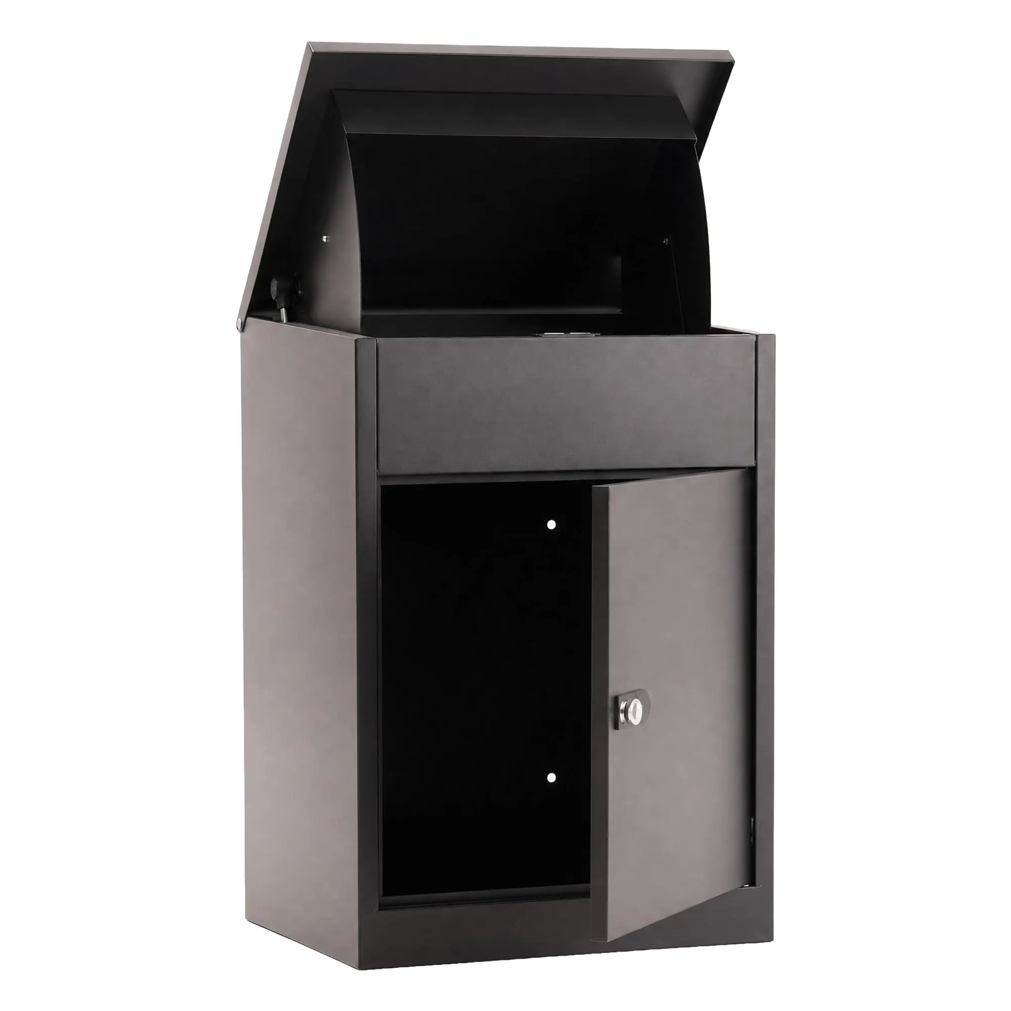 Large Weatherproof Mailbox with Anti-Theft Baffle – Porch Pirate Proof Lockable Parcel Drop Box for Outside