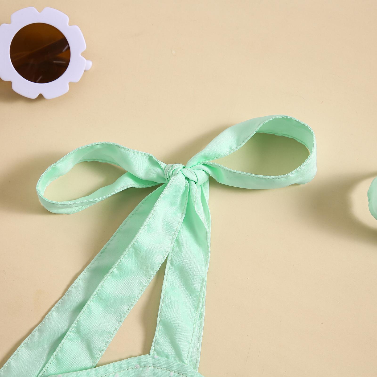 Toddler Baby Girl Princess Boho Dress Sleeveless Spaghetti Strap Swiss Dots Ruffle Tulle Dress Little Girls Summer Outfit