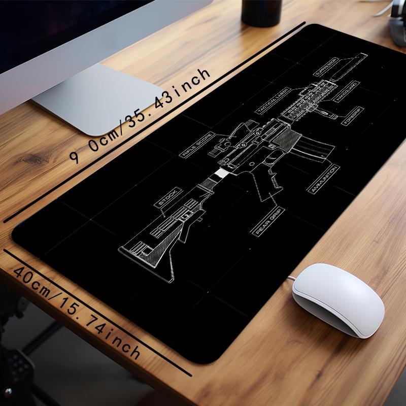 Cool Pattern Mouse Pad, Large Game Mouse Pad, 1 Count Computer Desk Mat, Keyboard Pad, Non-slip Natural Rubber Office Mousepad, Table Accessories, Gaming Desk Accessory