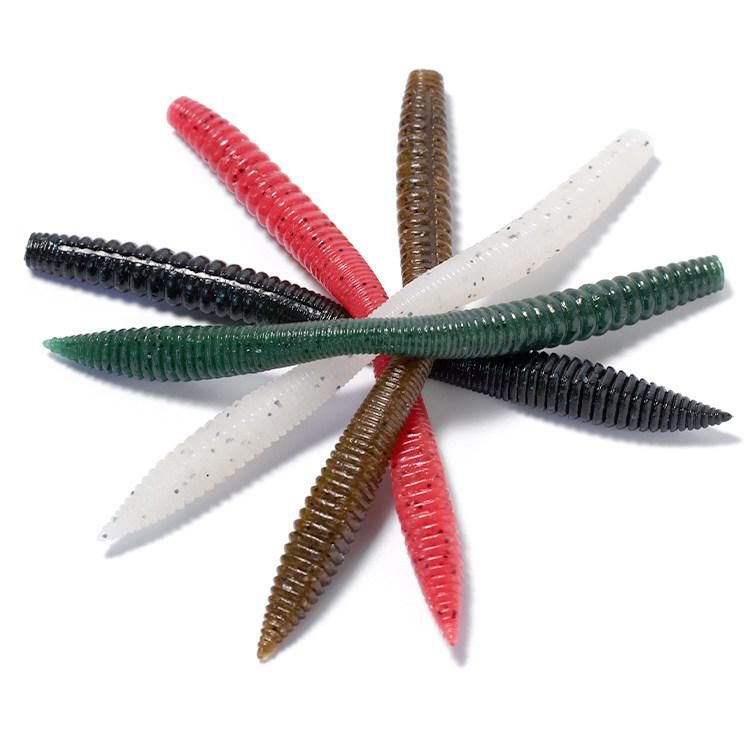 Rockin' Noodle Worm HighDensityLeadFreeSoftBait TexasRiggedLure For BassFishing RockWorm ArtificialBait With WeightedInsert Perfect For BassTrolling And TexasRig