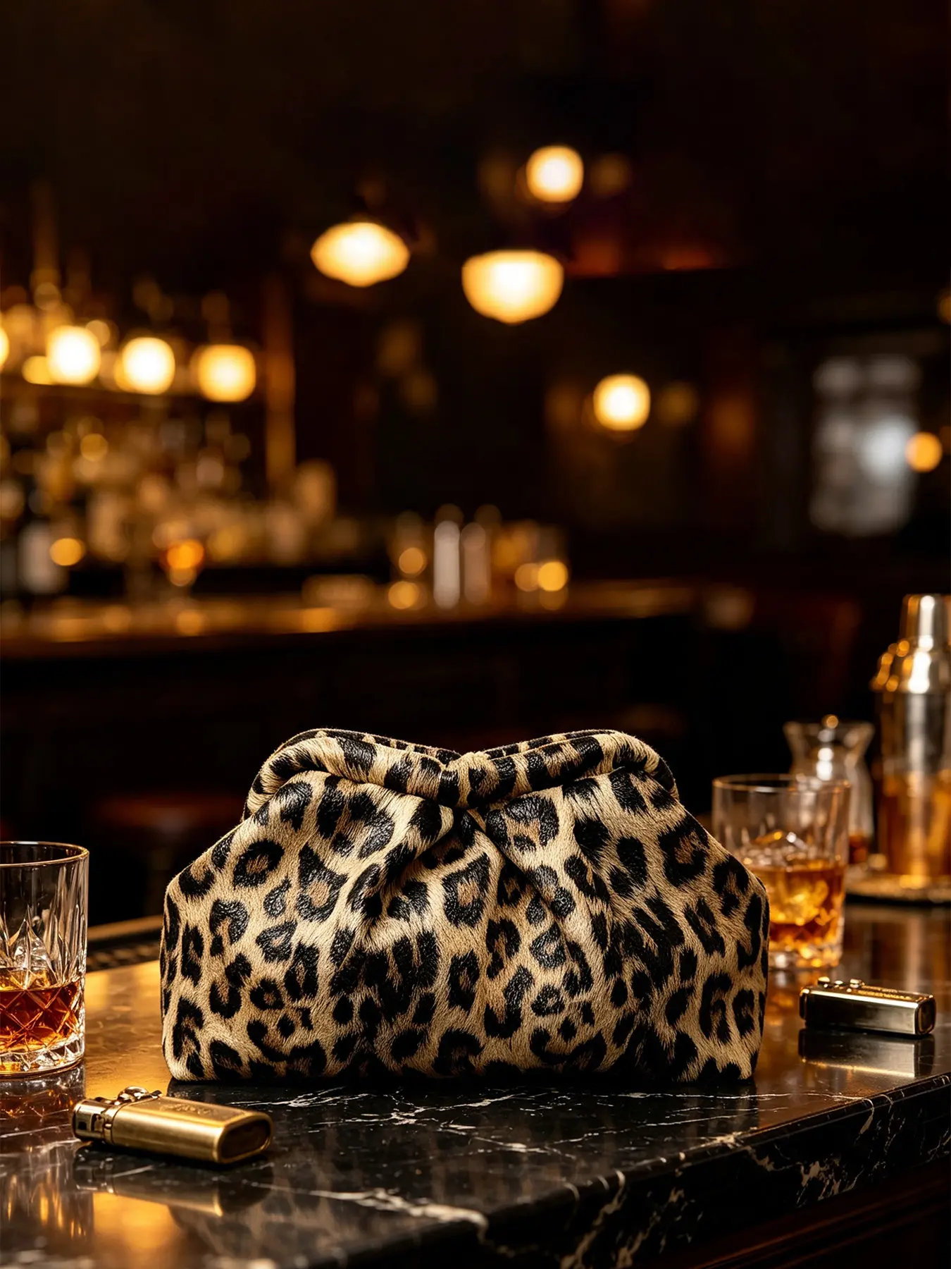 1pc Leopard Print Twisted Knot Clutch Bag, Soft Fold‑over Evening Hand Pouch for Date Night, Cocktail Party, Club Gathering, Street Outing, Suitable for Ladies, Trend‑chasing Girls, Party Enthusiasts, Chic Statement Evening Purse