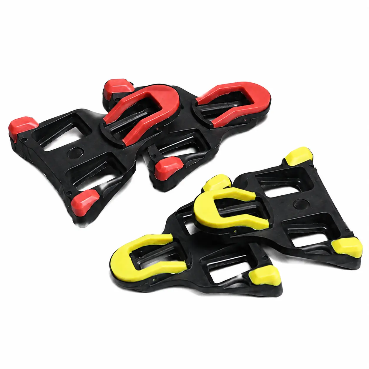 High-Performance Road Cycling Shoe Cleat Set with SPD-Compatible Locking Mechanism, Lightweight Aluminum Alloy Construction, Precision Fit for Clipless Pedal Systems, Ideal for Endurance Riding and Competitive Racing