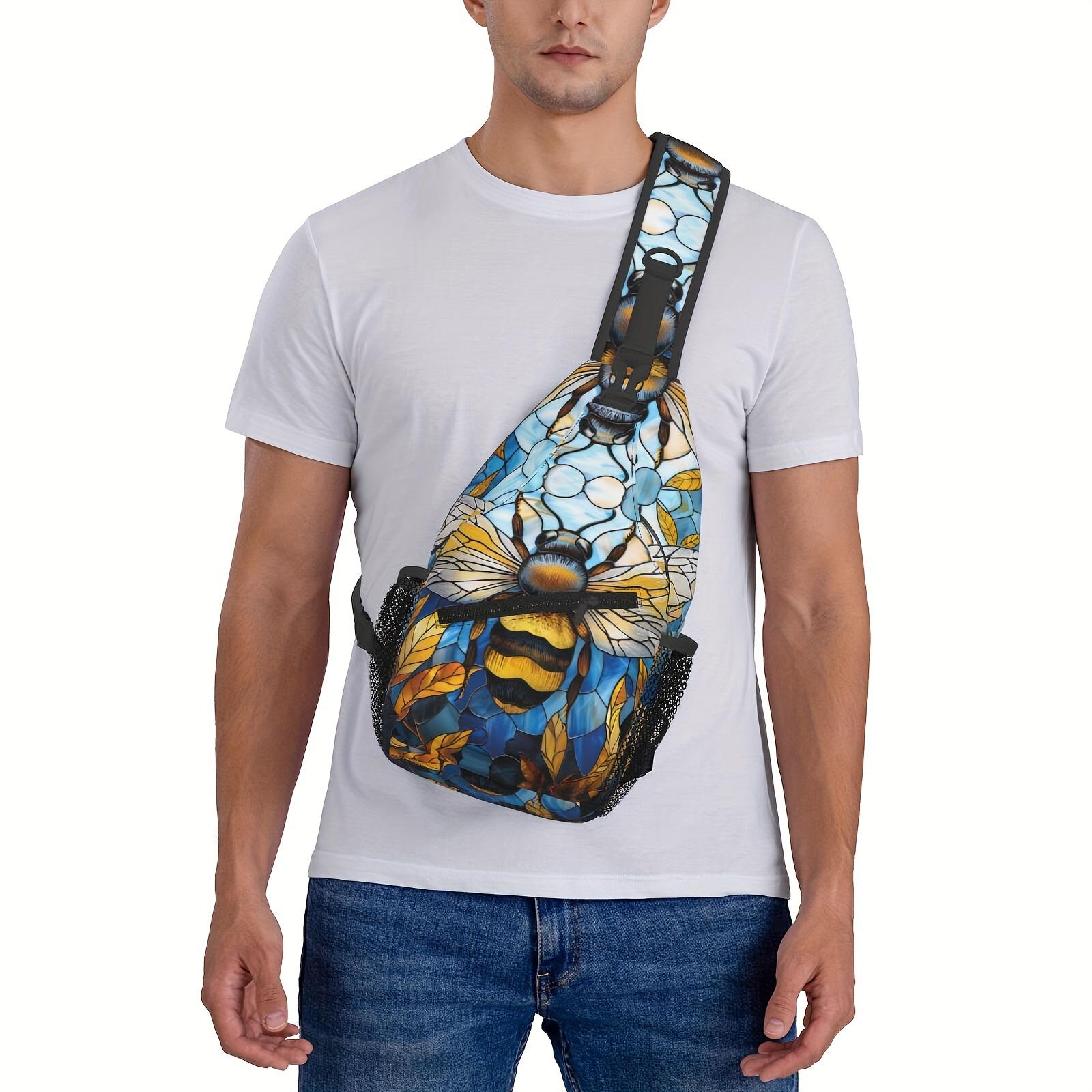 Crossbody Chest  Hiking  Bee With Wing Shoulder  Folding Large Capacity Fashion Durable Can Be Used For Shopping, Work, Leisure Travel Beach  Fishing  Travel Accessories Must Have  For School Back Christmas Gifts bag backpack