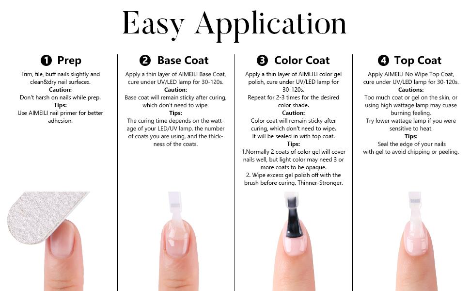 AIMEILI Fall Gel Nail Polish Set-Natural Skin Tone Nude Pink Gel Polish SET6-30