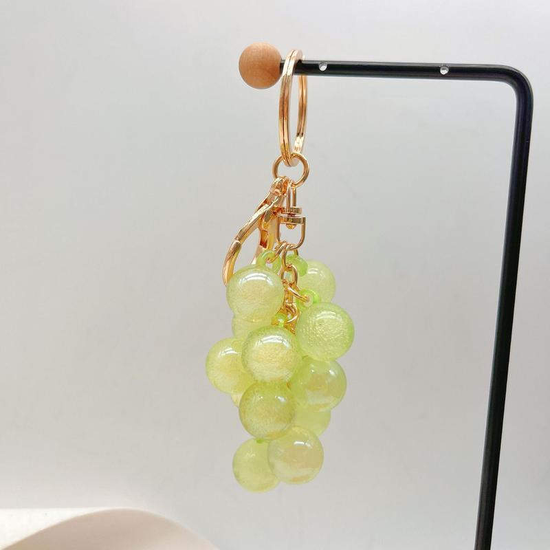 2PCS/3PCS/5PCS Grape Keychains, Creative Cute Bubble Jelly Grape Cluster Keychain Emulational Fruit Car Key Students' School Bag Pendant Gift