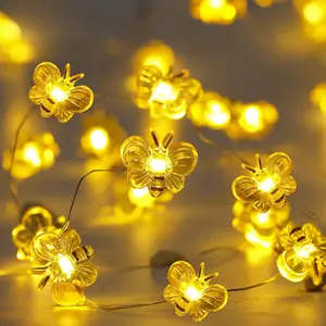 2 Sets Honey Bee Fairy String Lights Battery Operated Bee String Light 10 ft 40 LED Bee Decorative Lights for Wedding Summer Party Indoor Outdoor Decorationfidget toys