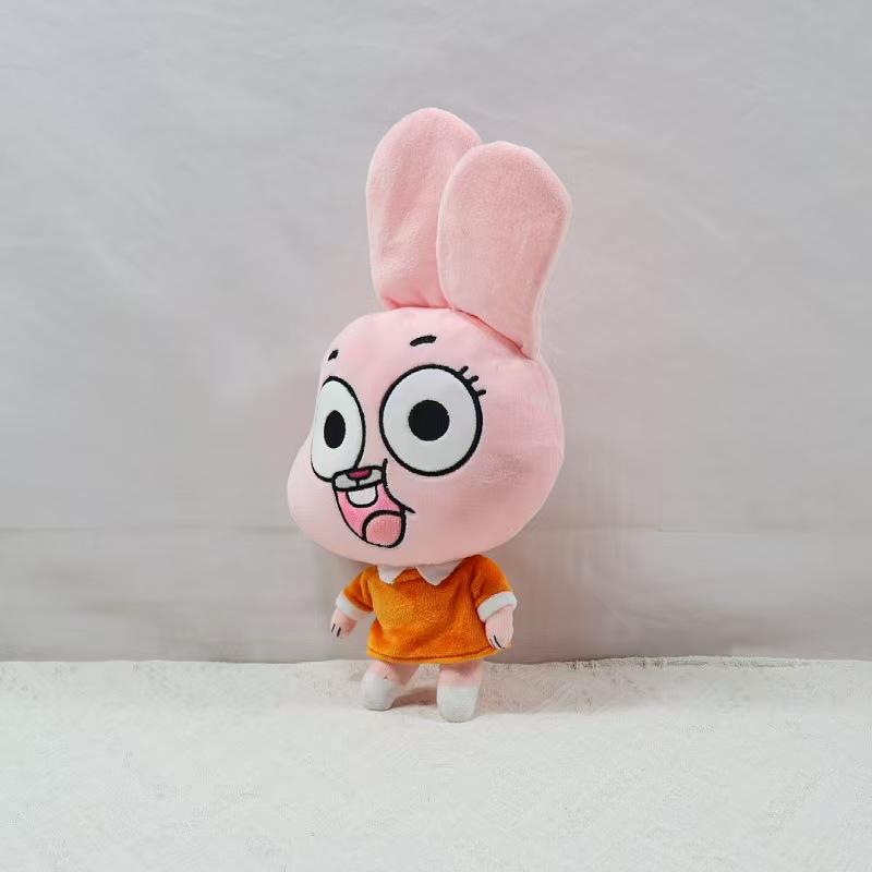 The Amazing World of Gumball Plush Set Gumball Darwin Anais Richard Stuffed Dolls Cartoon Gift for Kids Fans