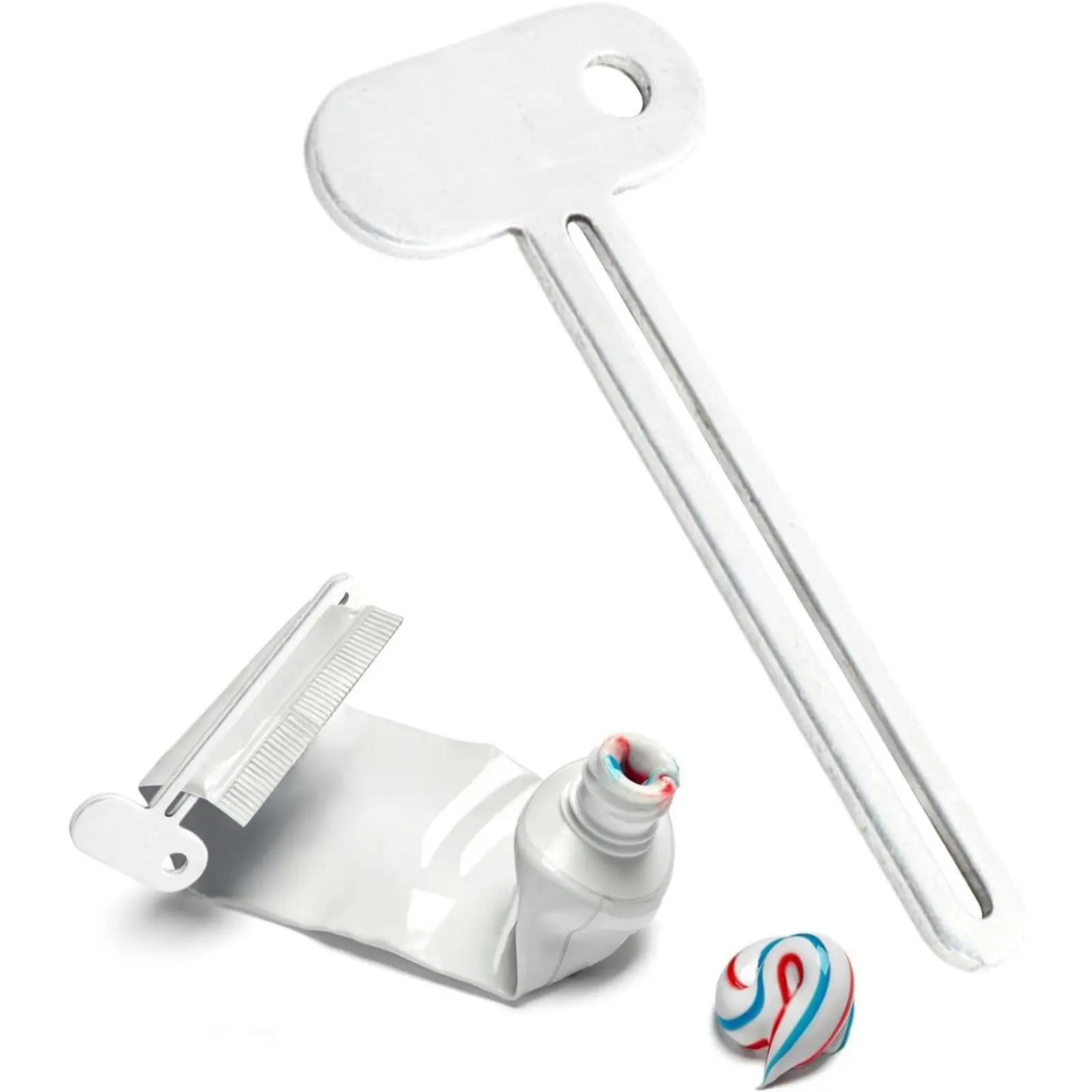 2/5Pcs Stainless Steel Toothpaste Squeezer, Tube Key Squeezers,Metal Tube Squeezer Key Toothpaste Roller Tube Wringer,Key Roller Dispenser Wringer Tools, for Paint, Cream, Cosmetic and Hair Dye