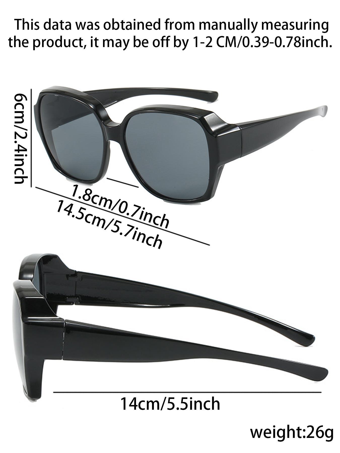 Unisex Minimalist Fit-over Sunglasses, Trendy Casual Sun Protective Sunglasses for Various Eyeglasses for Everyday Use, Fashion Accessories for Outdoor Activities