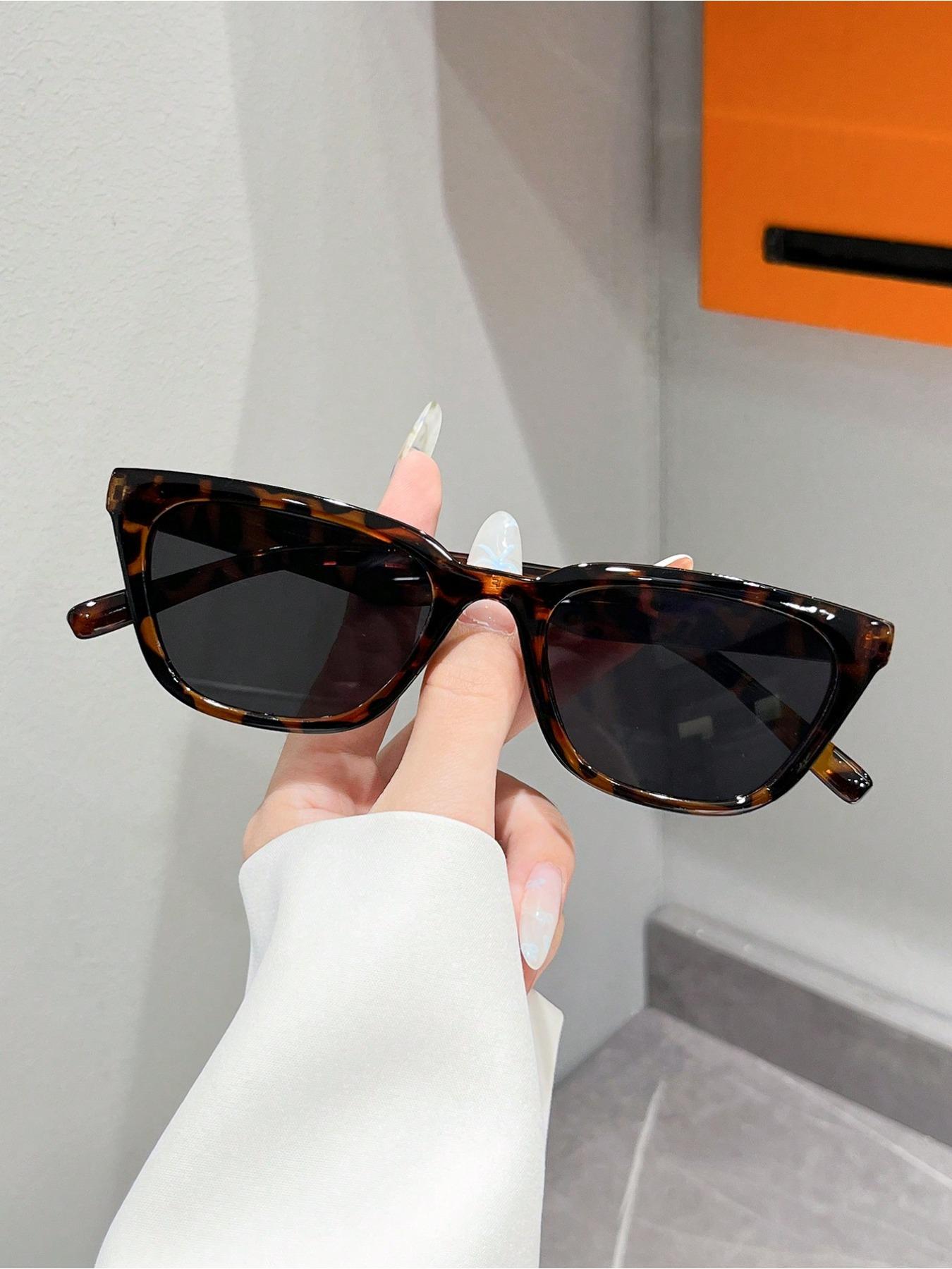 Unisex Vintage Trendy Tortoiseshell Frame Eyeglasses, Retro Eyewear for Everyday Use, Fashion Accessories for Outdoor Activities