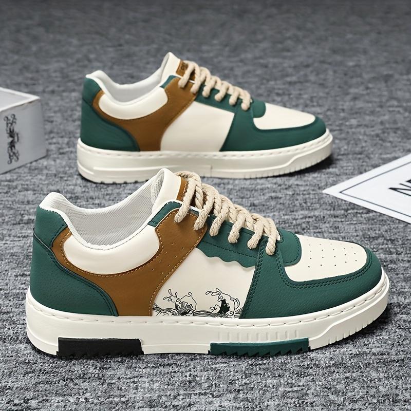 Men'S Retro Casual Sneakers: Comfortable And Grippy Lace-Up Slip-Ons for Outdoor Activities - Suitable for Men'S Spring/Summer/Fall/Winter Seasons - Perfect for Daily Casual Wear, Outdoor Adventures, And Sports - Low Top Design - PU Upper, trendy sneaker