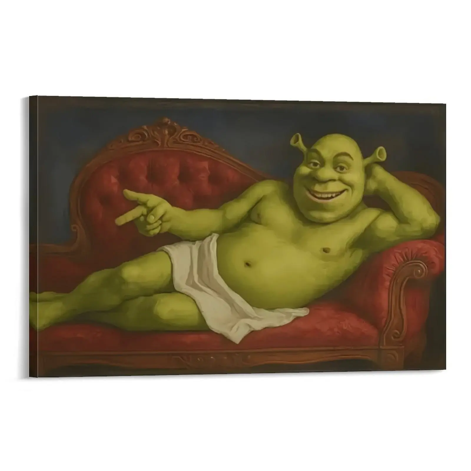 Lightweight Renaissance Shrek Print Funny Meme Bathroom Poster, Whimsical Home Decor Artwork, Cool Kid Room Decoration, House Decor Gift for Home Supplies Enthusiasts, Funny Bathroom Wall Art, Meme Canvas Decor, Quirky Gift, Kids Room Poster, Home Decor