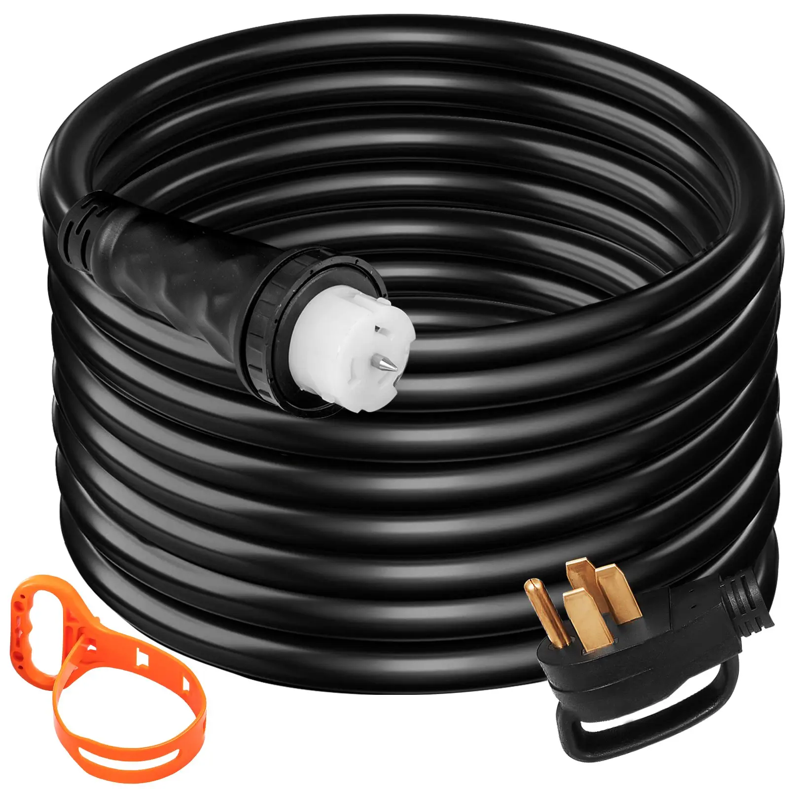 VEVOR 20 FT 50 Amp Generator Cord, STW 6/3+ 8/1 AWG Heavy Duty Extension Cord NEMA 14-50P SS2-50R CS6364 Twist Lock, for RV Camper and Generator to House