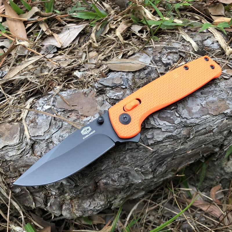 EDC Folding Utility Otf Knife with Pocket Clip, Sharp Stainless Steel Blade, Lightweight Plastic Handle Tactical Pocket Knives EDC Tools For Outdoor Camping Fishing Kitchen Daily Use Survival Gear