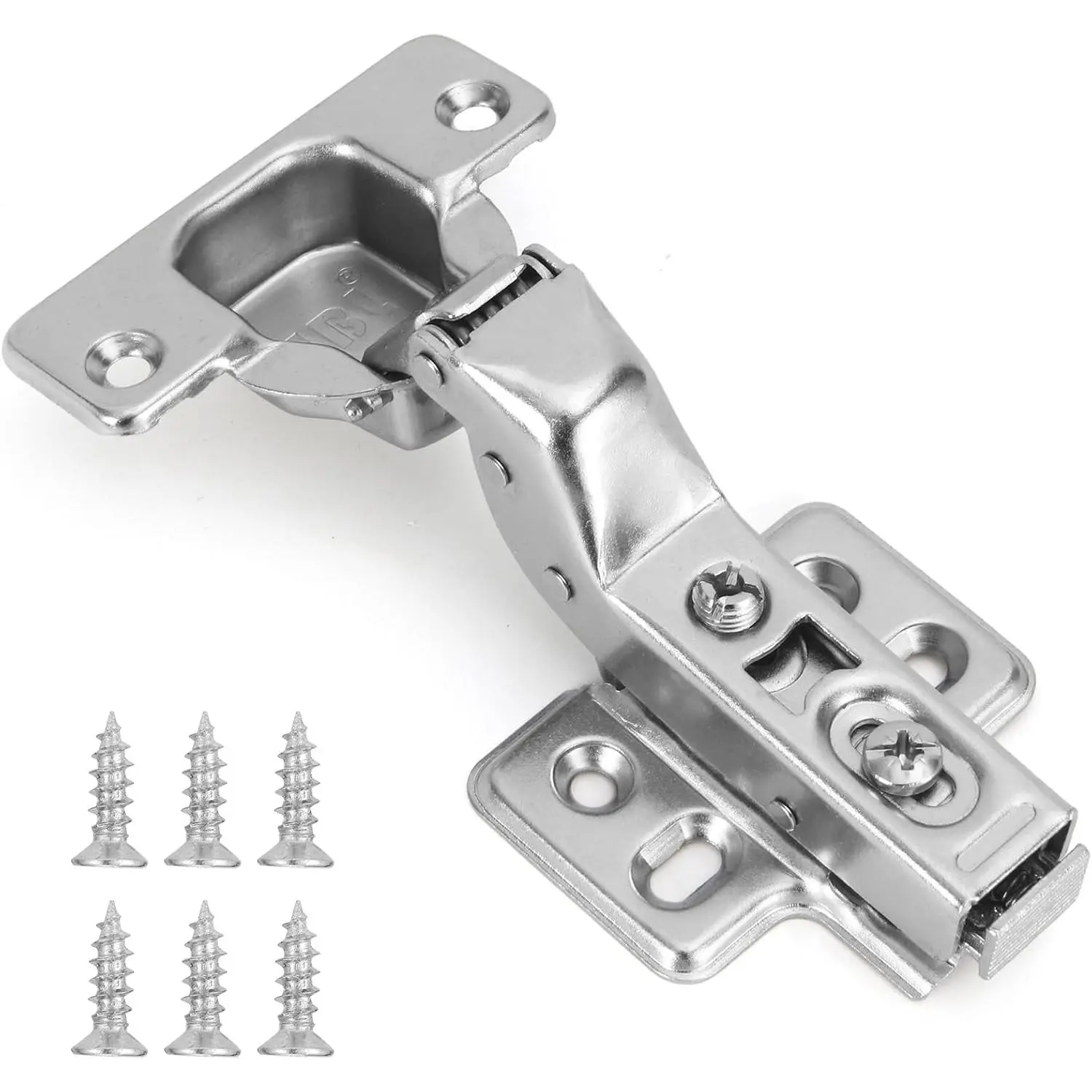 4 Pack Soft Close Cabinet Hinges European Kitchen Cabinet Hinges for Frameless Cabinet Door, 35MM Quick Release Cup Hinges, 110° Inset,  Adjustable and Slow Close Hinges