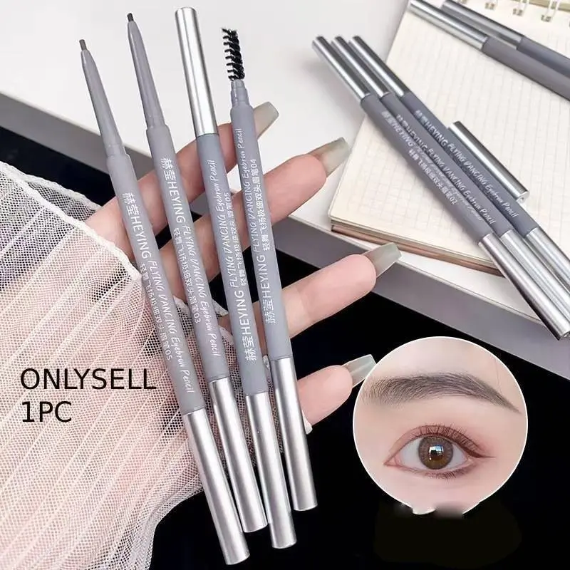 Dual-Ended Eyebrow Pencil, Ultra-Fine Waterproof Brow Liner, Sweat-Resistant, Long-Lasting, Easy to Apply, Perfect for Beginners, Cosmetic Eyebrow Pencil