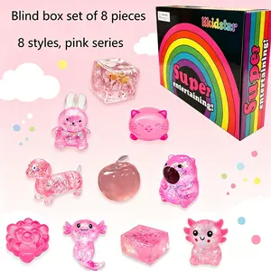 8-Piece Blind Box Malt Sugar Stress Relief Fidget Toys, Slow Rebound Squishy, Hidden Edition, Series, Party Gift