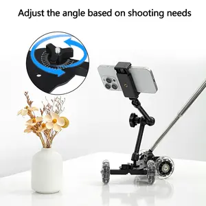 6pcs Camera Slider Kit, Mini Video Dolly Set for Creative Angles, Filmmaking Stabilizer for Action Cameras and Dslrs, Compact and Portable