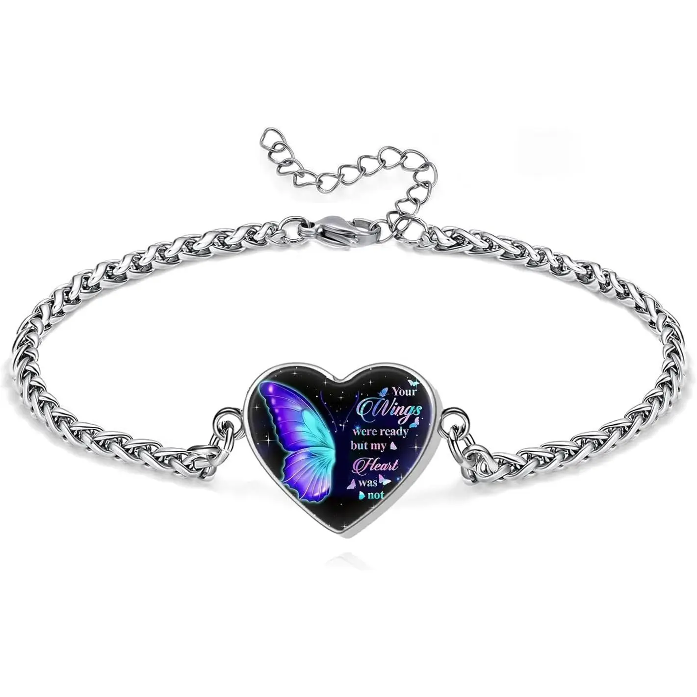 Cremation  Heart Urn Bracelet for Ashes for Women Memorial Pendant Human Ashes  Link Bracelet