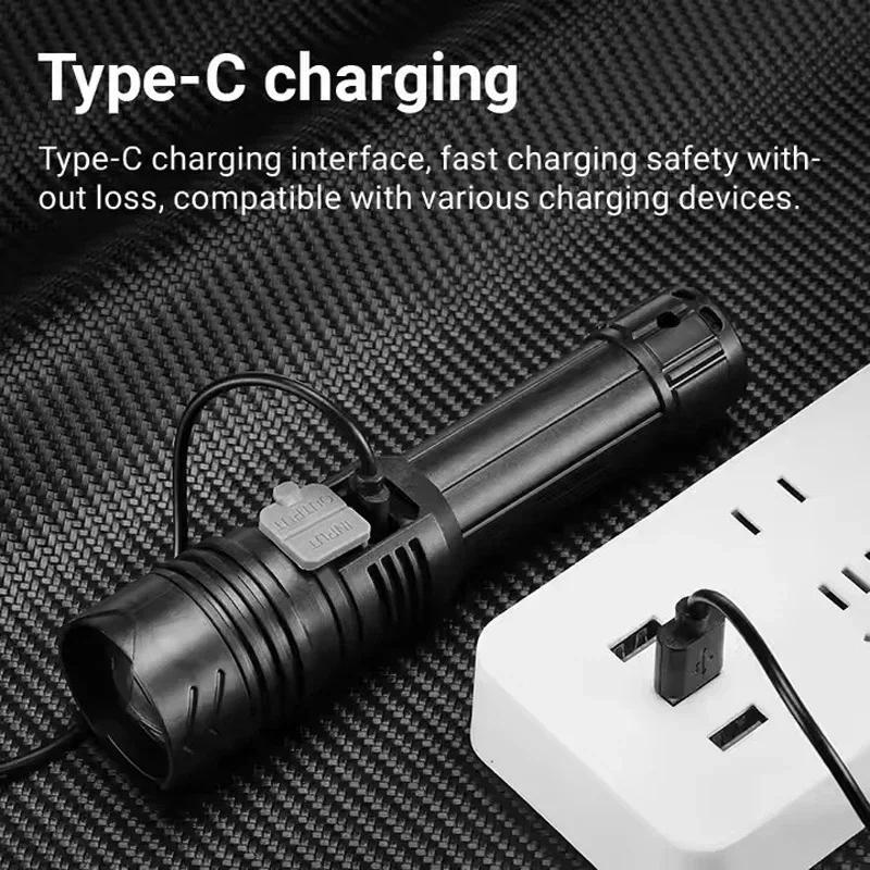 Powerful LED Flashlight USB Rechargeable Torch Super Bright Hand Light Emergency Camping Multifunctional Lantern Fishing Light Powerful LED Flashlight USB Rechargeable Torch Super Bright Hand Light Emergency Camping Multifunctional Lantern Fishing Light