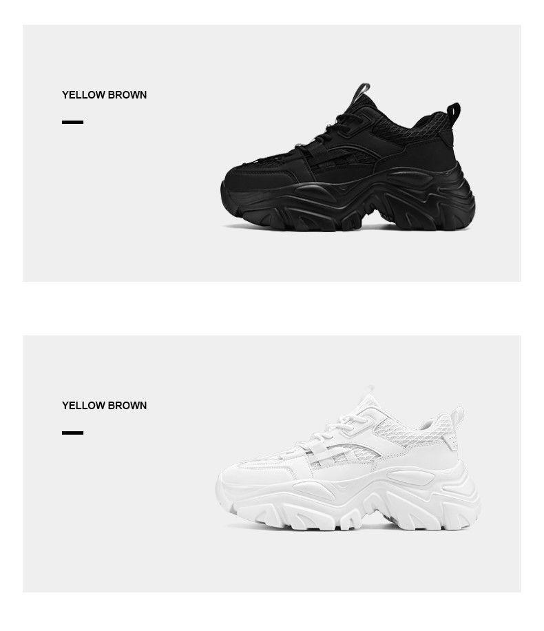 UYCEKK Men'S Lace-up Breathable Height-Increasing Casual Thick-Soled Dad Shoes|   and Fabric Upper, Rubber Sole, EVA Insole, Solid Color, Low Top, Suitable for All Seasons