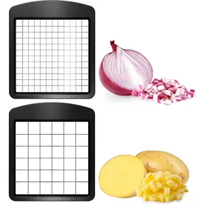 Blade Replacement Set – Only Compatible with Select Vegetable Chopper Models – 2pc Insert Set for Large Dice (Potatoes, Apples) & Small Dice (Onions, Tomatoes) – 3.9 x 4.4 inches