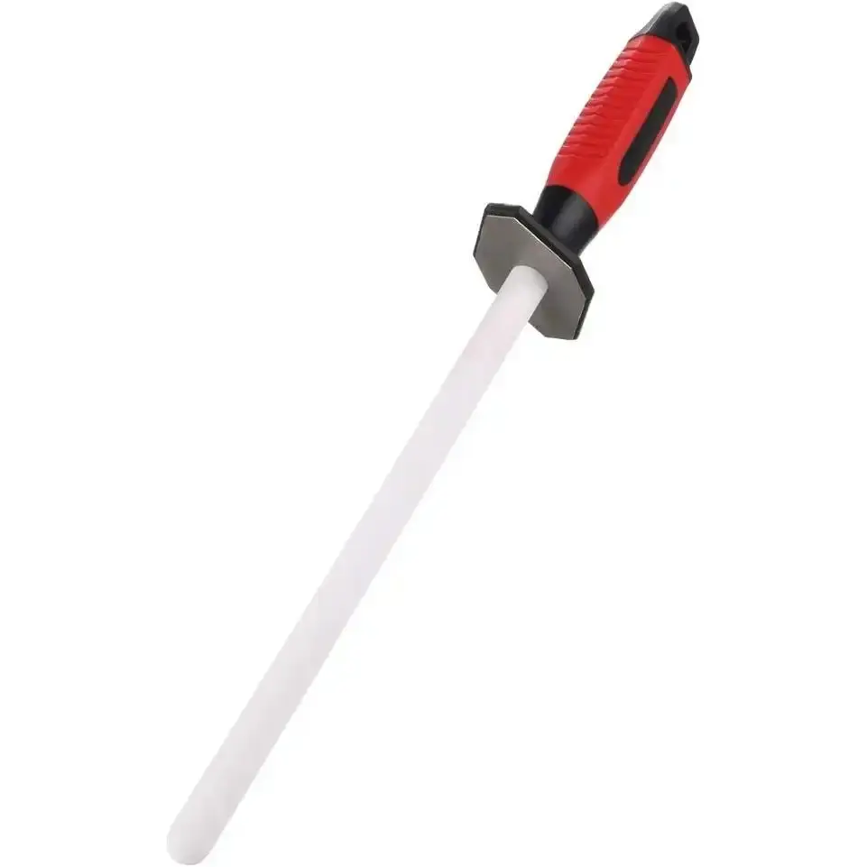 14 inch Sharpening Rod/Sharpening Bar, 2 in 1 Diamomd/Ceramic Knife Sharpener for Coarse/Fine Honing