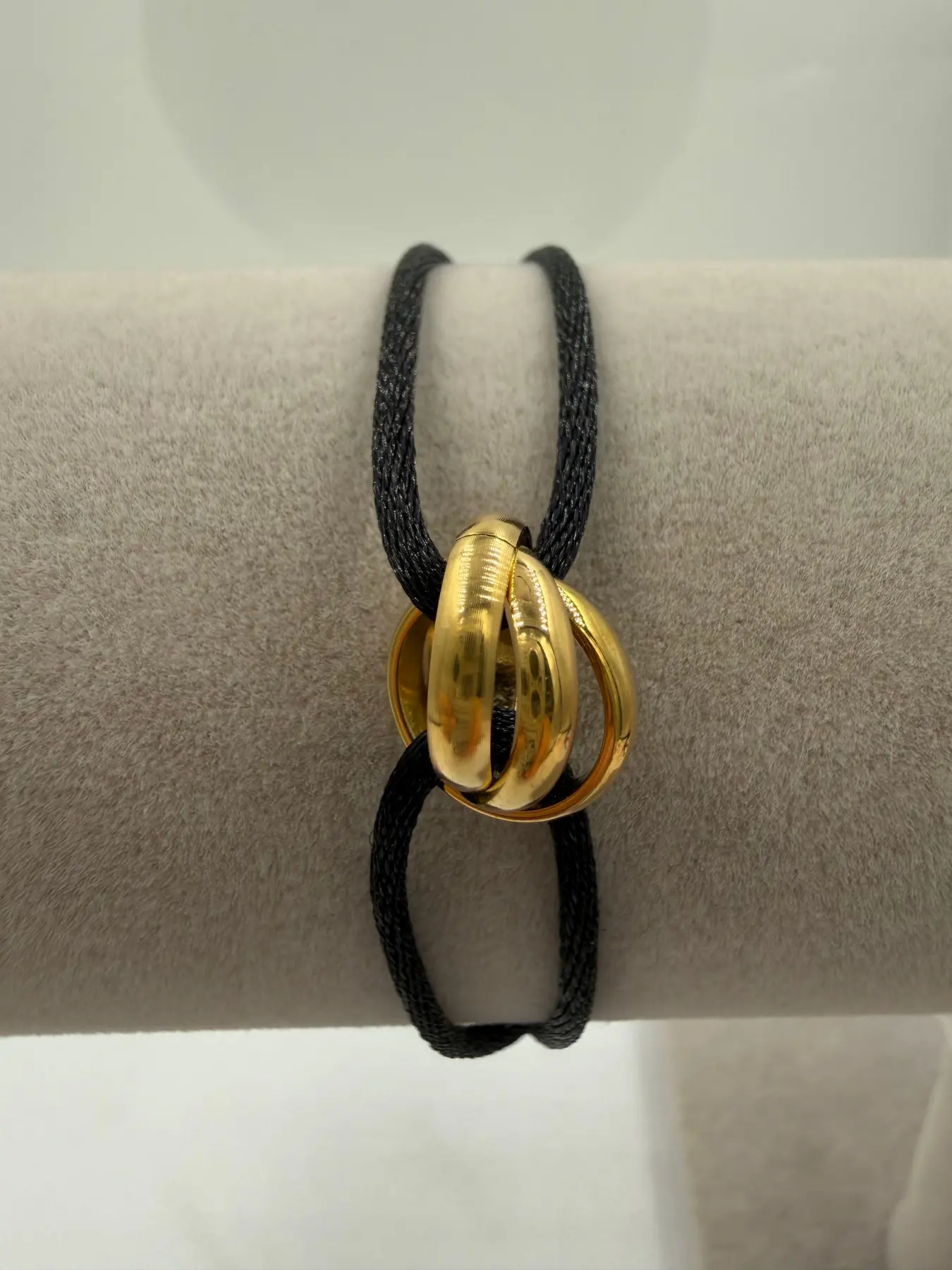 Three-Ring Stainless Steel High Quality Fashionable Bracelet, Adjustable Size Women's DIY Jewelry, Elegant Plain Design, All Seasons Accessory