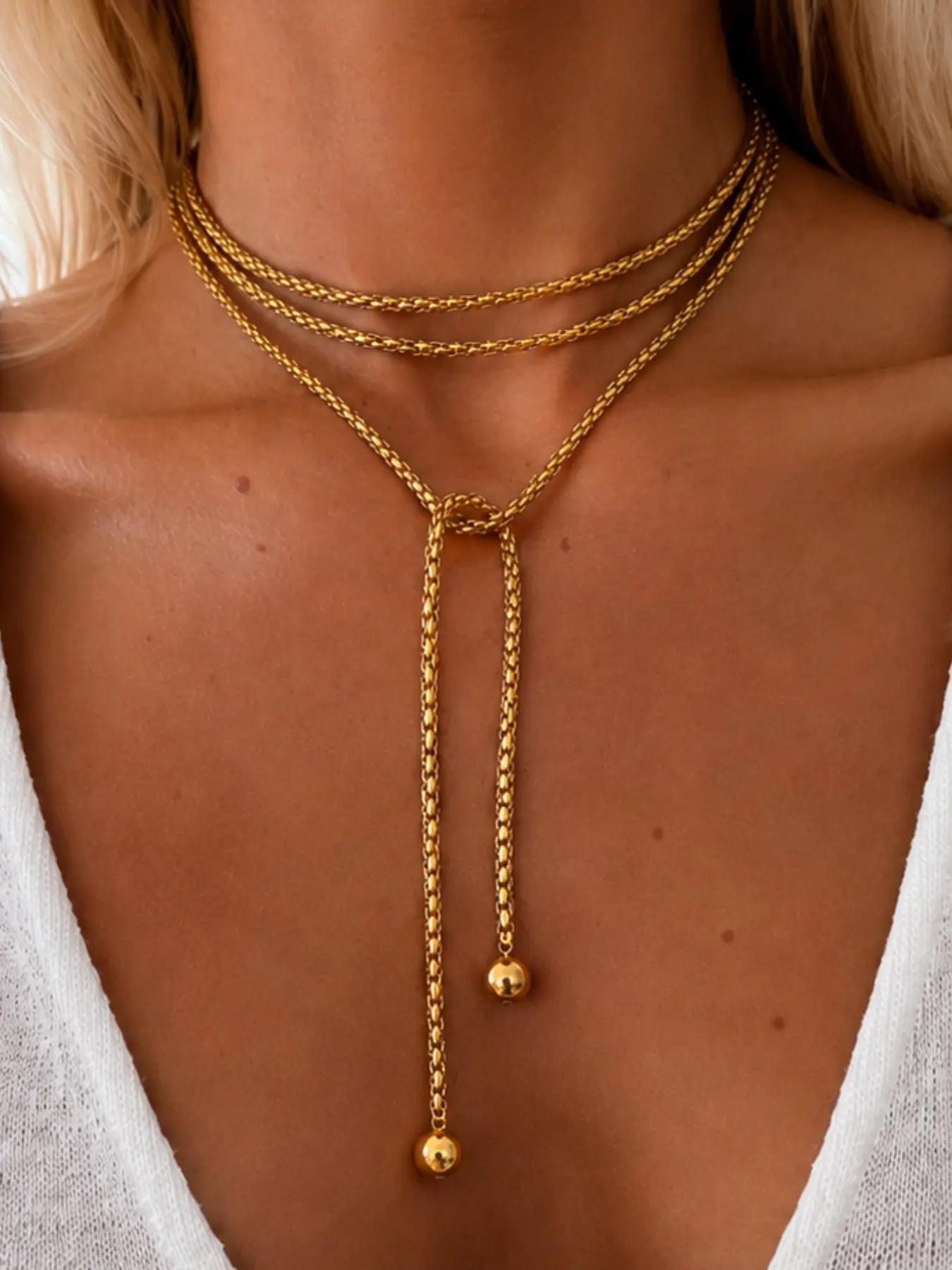 Fashionable Minimalist Layered Long Necklace for Women, Perfect for Daily Wear, Parties, Travel, Gift for Girlfriend or Mom, Chain Necklaces